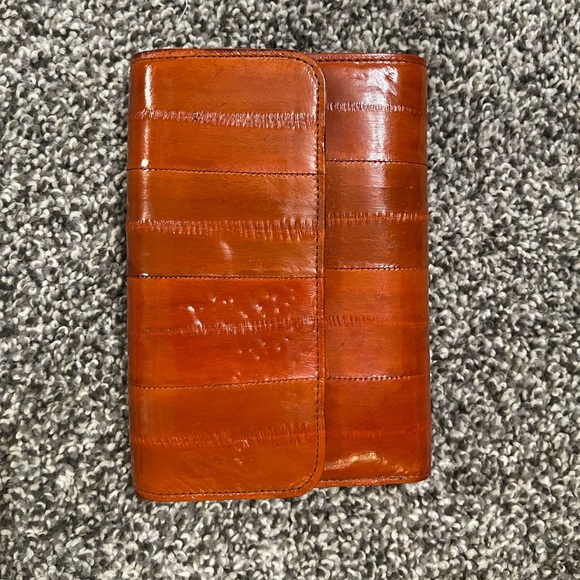 Vintage Lee Sands brown eel skin wallet - Picture 5 of 5